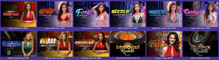 Purple Casino jeux live