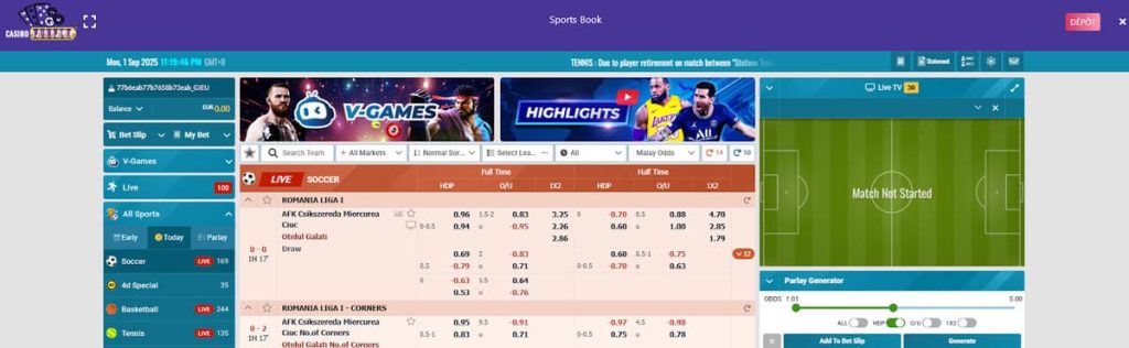 Purple Casino paris sportifs